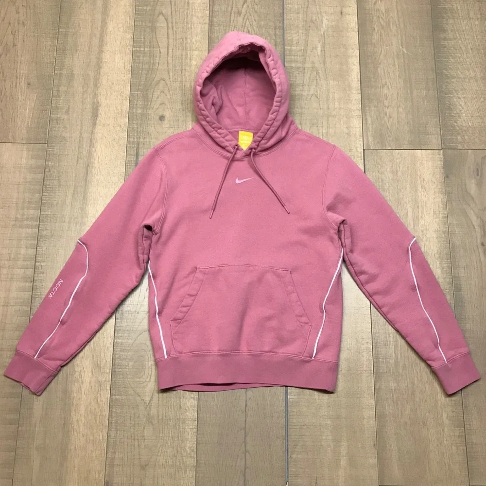 Nike X Drake Nocta Hoodie Mens Size XS Berry Pink Pullover Fleece Reflective